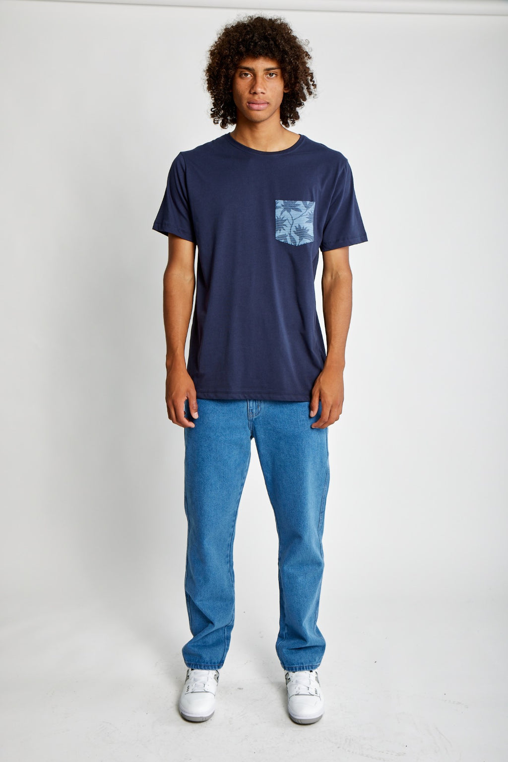 Polo para Hombre DUNKELVOLK BASIC SIMPLE PRINTED POCKET TEE NAV
