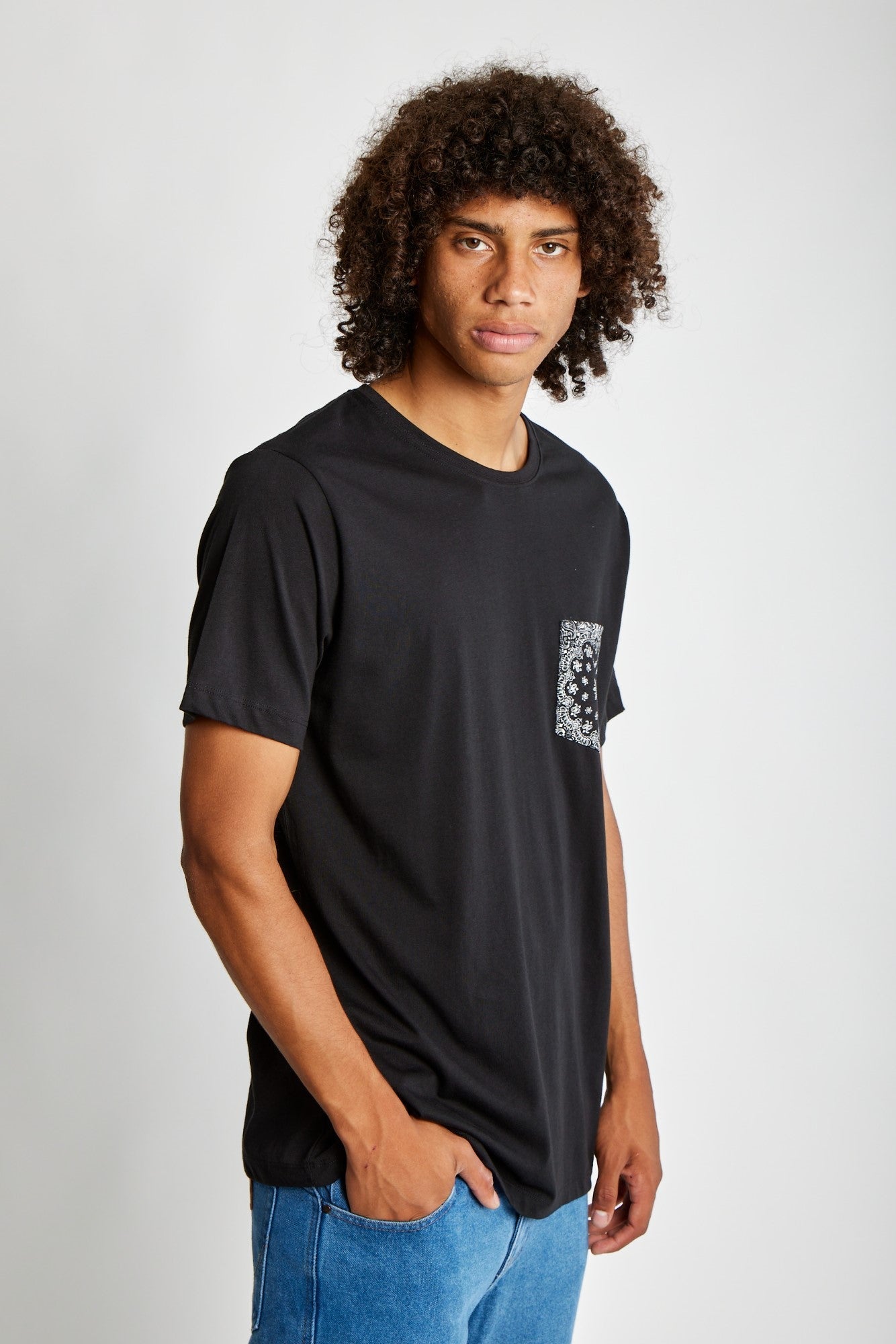 Polo para Hombre Dunkelvolk POCKET SIMPLE PRINTED POCKET TEE NEG
