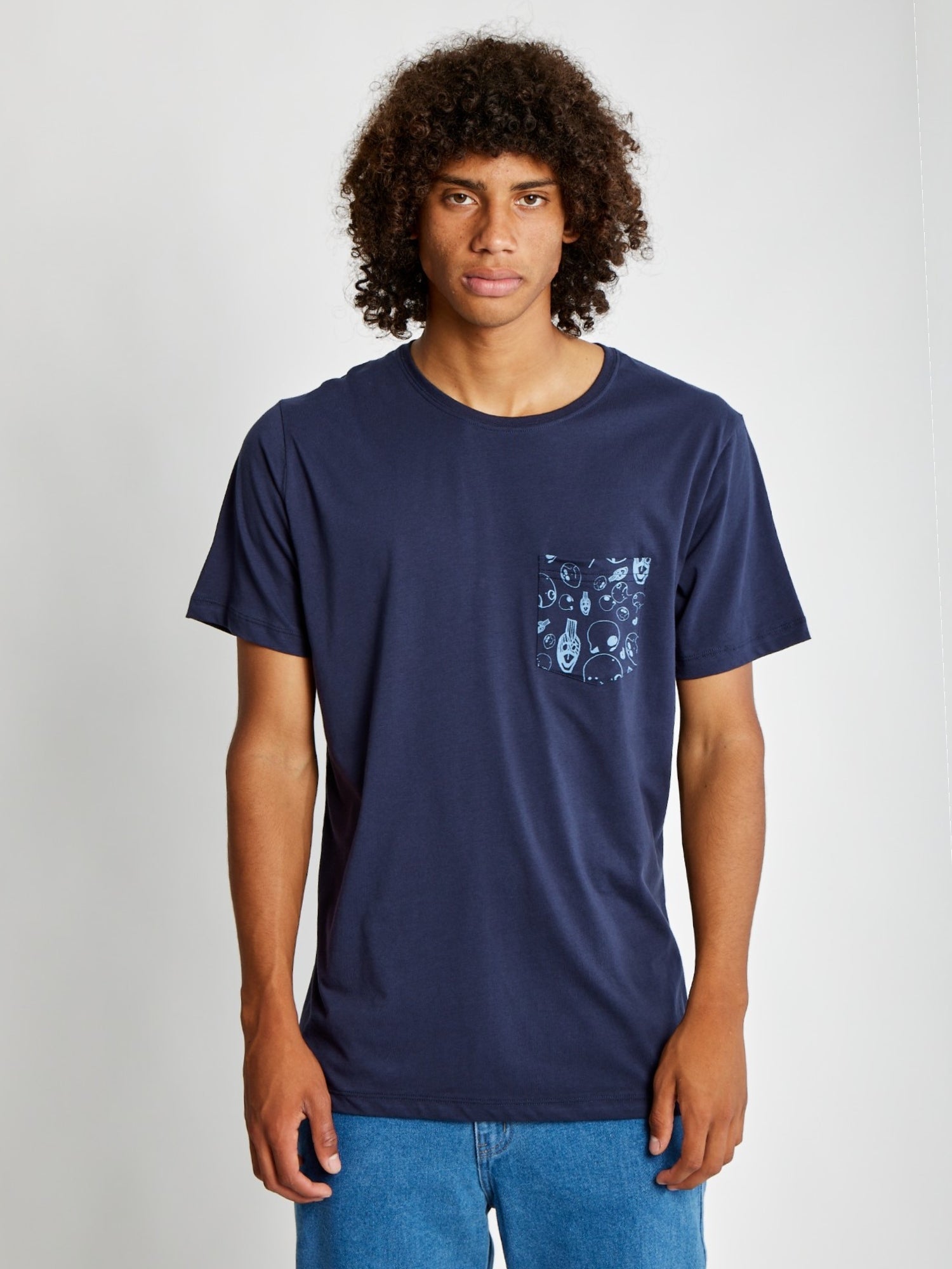 Polo para Hombre Dunkelvolk POCKET SIMPLE PRINTED POCKET TEE NVY