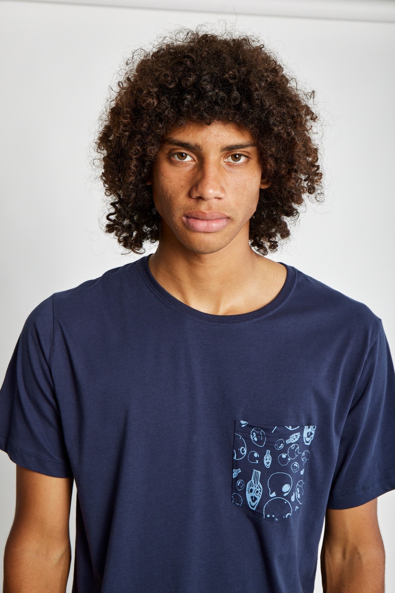 Polo para Hombre Dunkelvolk POCKET SIMPLE PRINTED POCKET TEE NVY