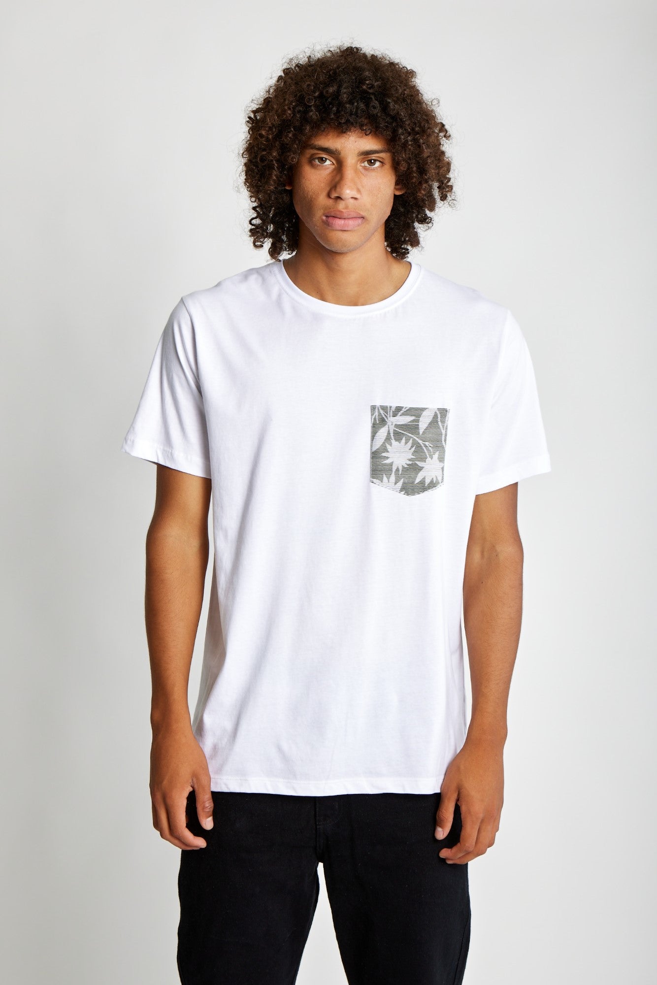 Polo para Hombre Dunkelvolk POCKET SIMPLE PRINTED POCKET TEE WHI