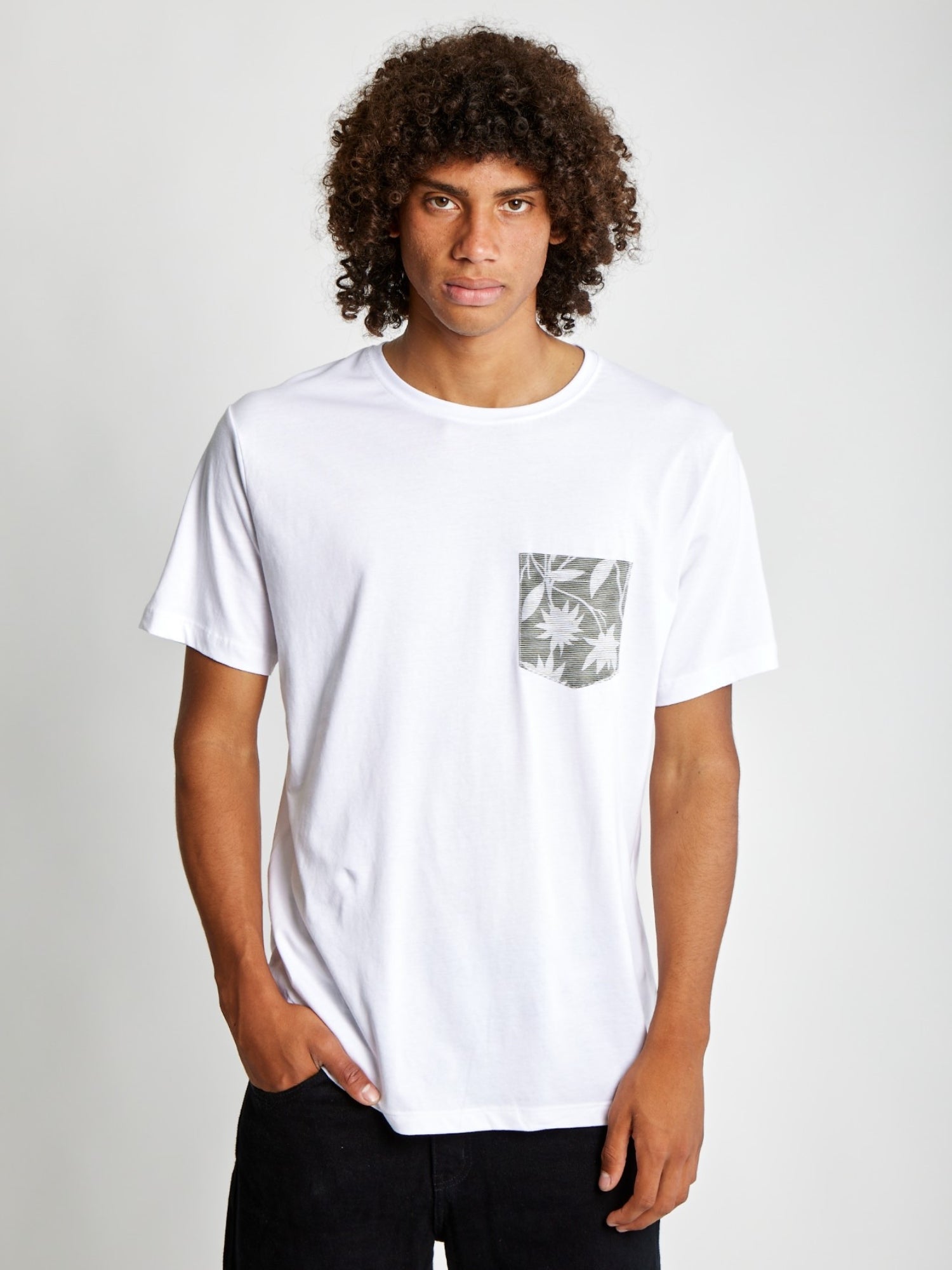 Polo para Hombre Dunkelvolk POCKET SIMPLE PRINTED POCKET TEE WHI