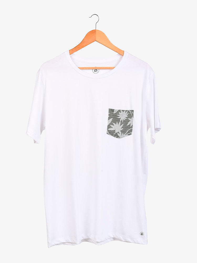Polo para Hombre Dunkelvolk CLASSIC SIMPLE PRINTED POCKET TEE WHT