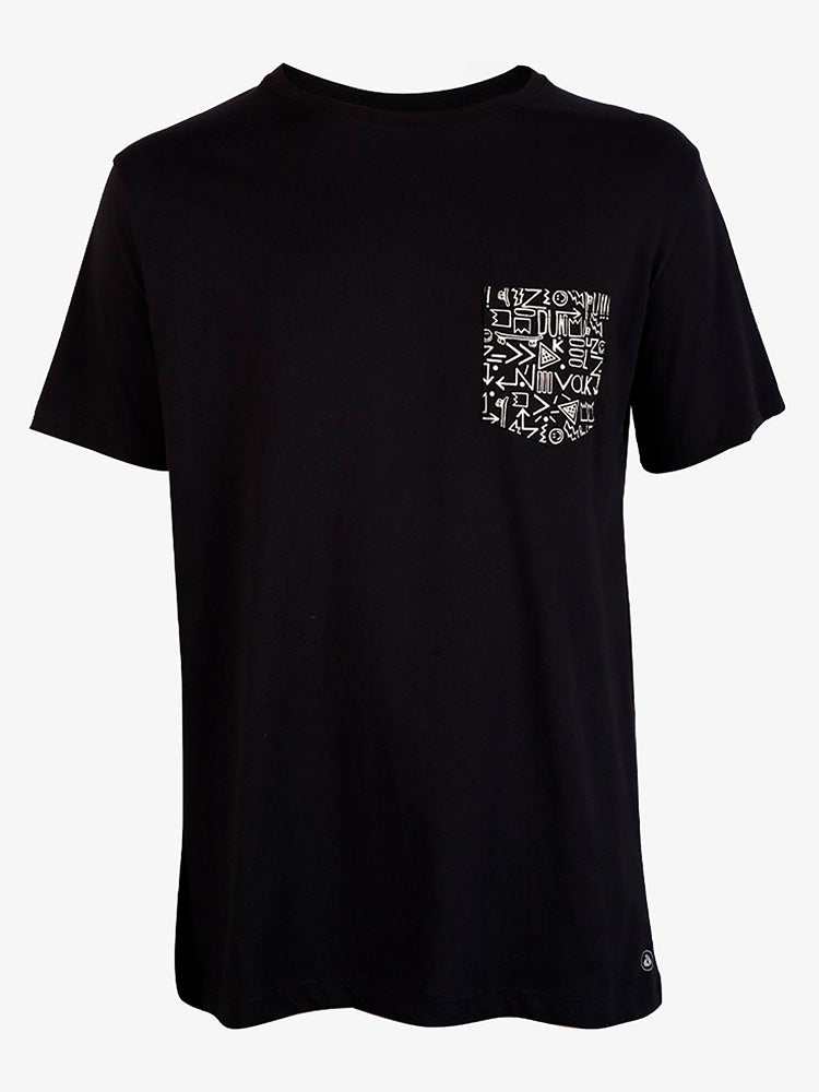 Polo para Hombre DUNKELVOLK BASIC SIMPLE PRINTED POCKET TEE BLK