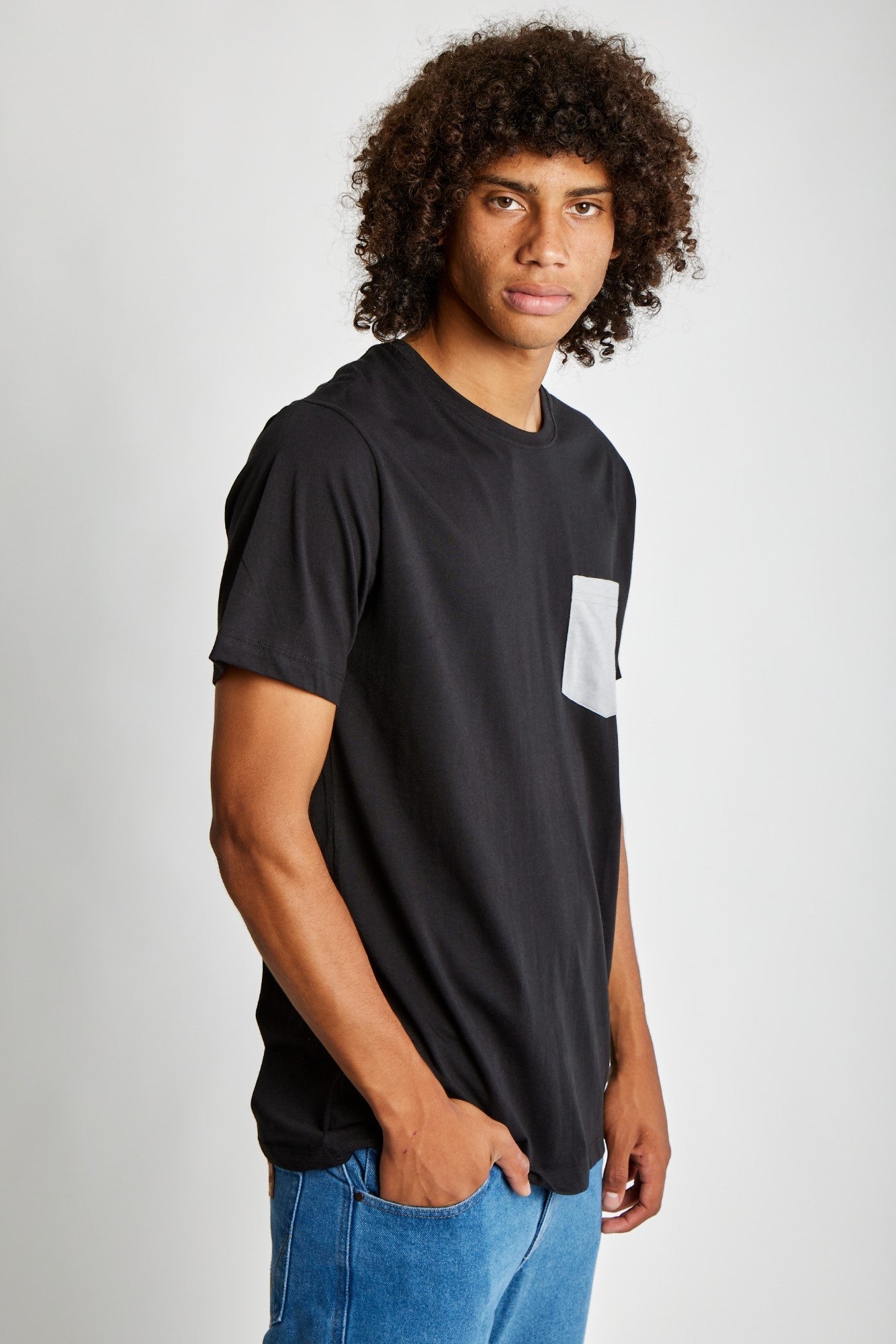 Polo para Hombre Dunkelvolk POCKET SIMPLE CONTRAST POCKET TEE NGR