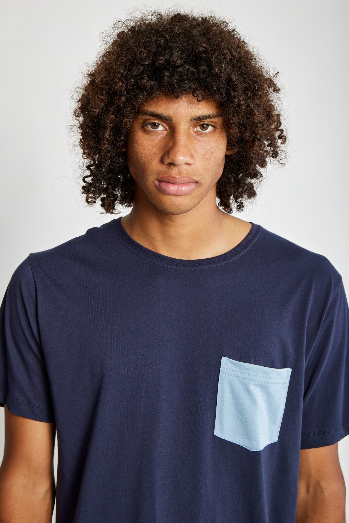 Polo para Hombre Dunkelvolk POCKET SIMPLE CONTRAST POCKET TEE NVY