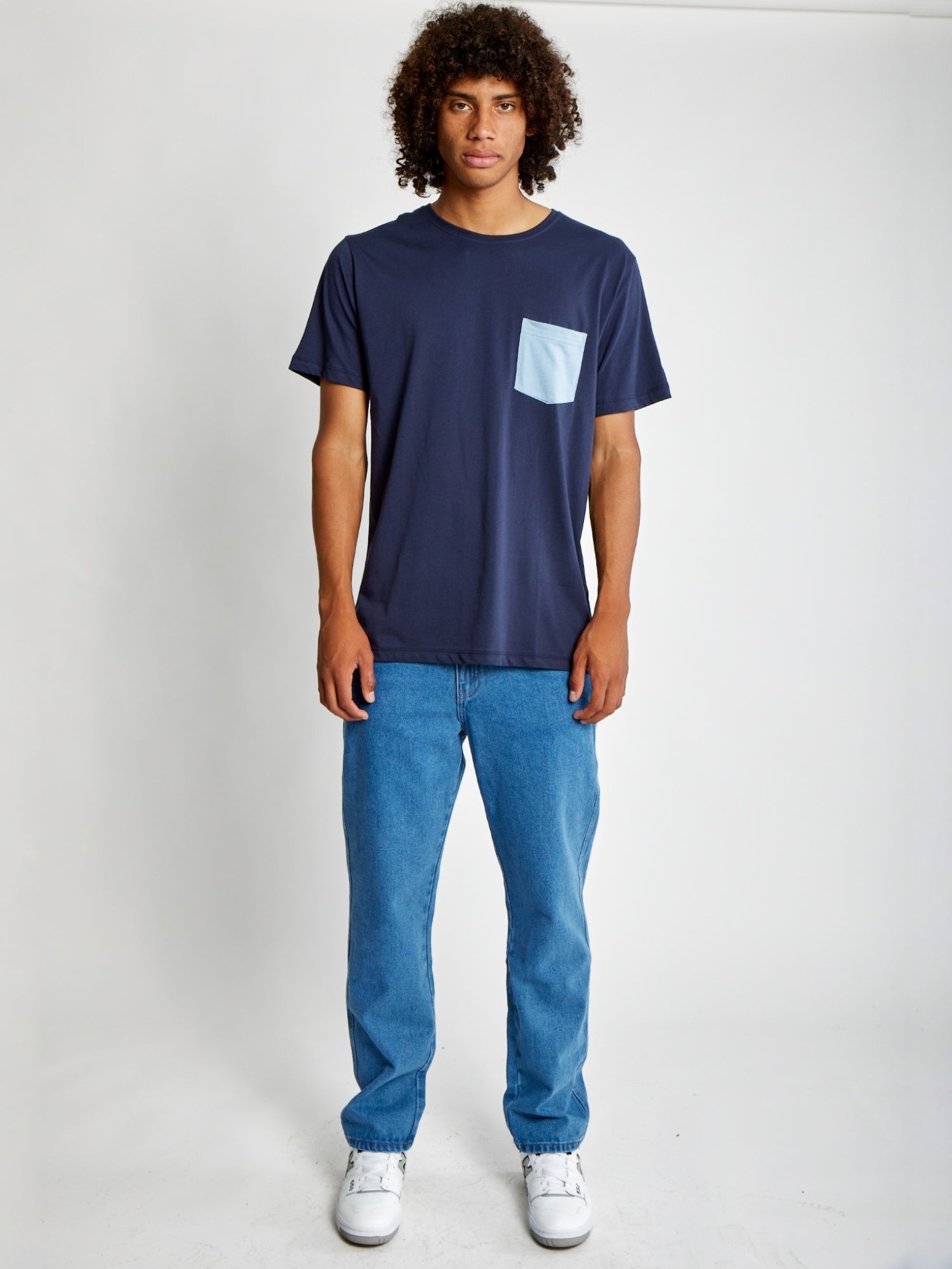 Polo para Hombre Dunkelvolk POCKET SIMPLE CONTRAST POCKET TEE NVY