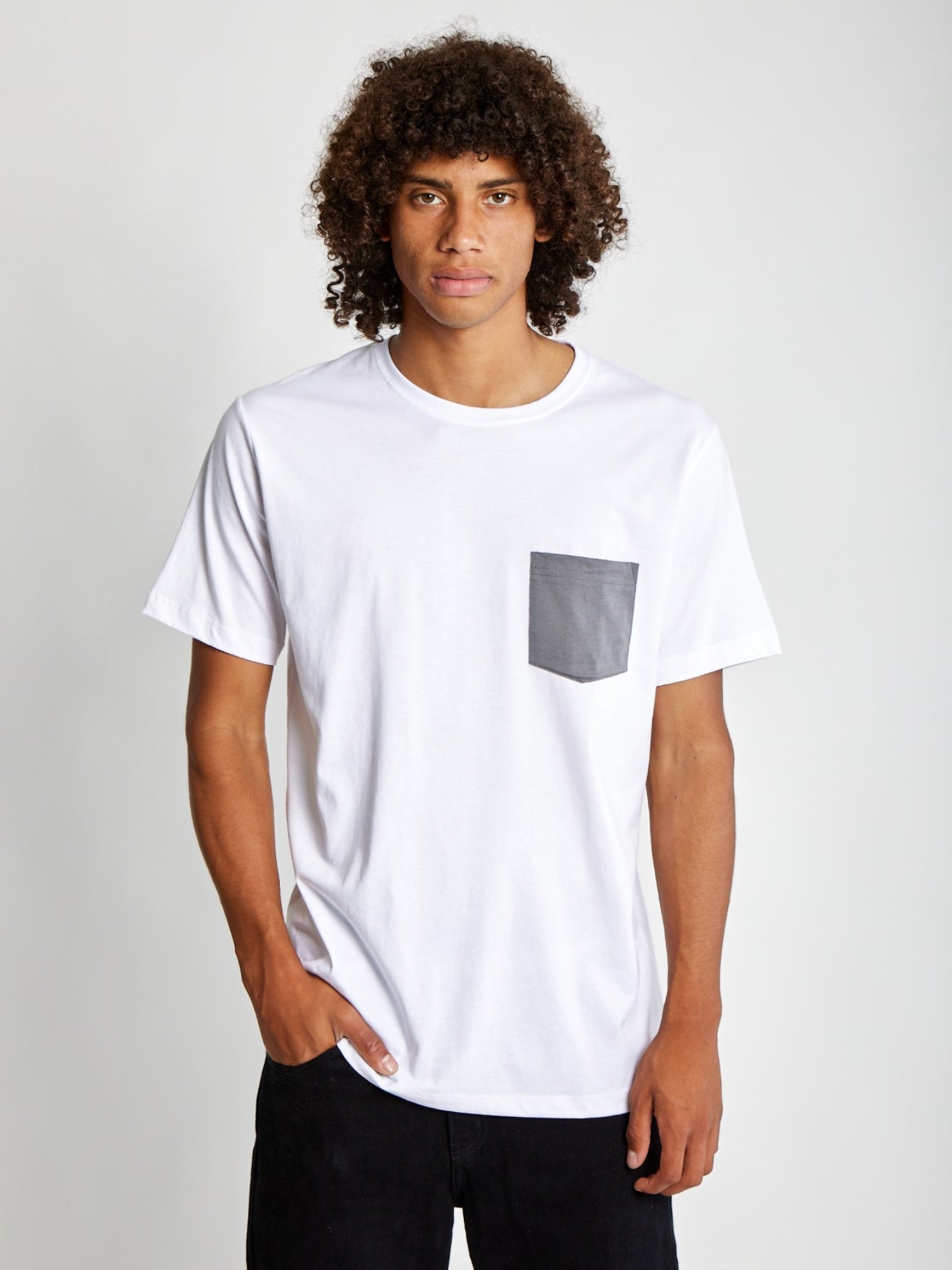 Polo para Hombre Dunkelvolk POCKET SIMPLE CONTRAST POCKET TEE WHT