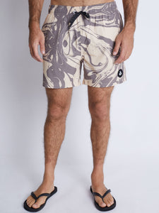 Ropa de Baño para Hombre DUNKELVOLK VOLLEY MARBLING 15" BEIG
