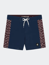 Cargar imagen en el visor de la galería, Ropa de Baño para Hombre DUNKELVOLK BOARDSHORT LABERINTO 16&quot; NAVY
