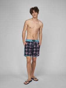 Ropa de Baño para Hombre DUNKELVOLK BOARDSHORT FLOWER VICKY 16" BLKP