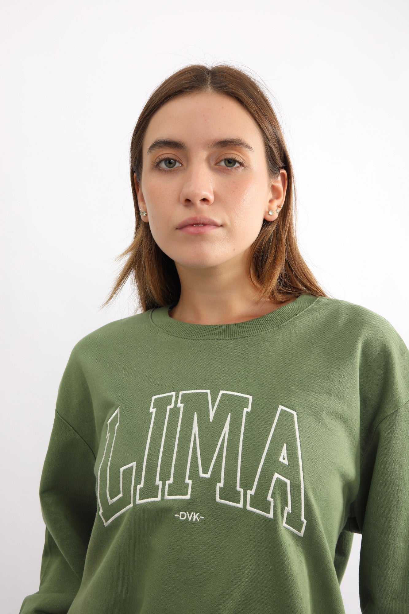 Polera para Mujer DVK SIN ZIP LIMA FLEECE VRD