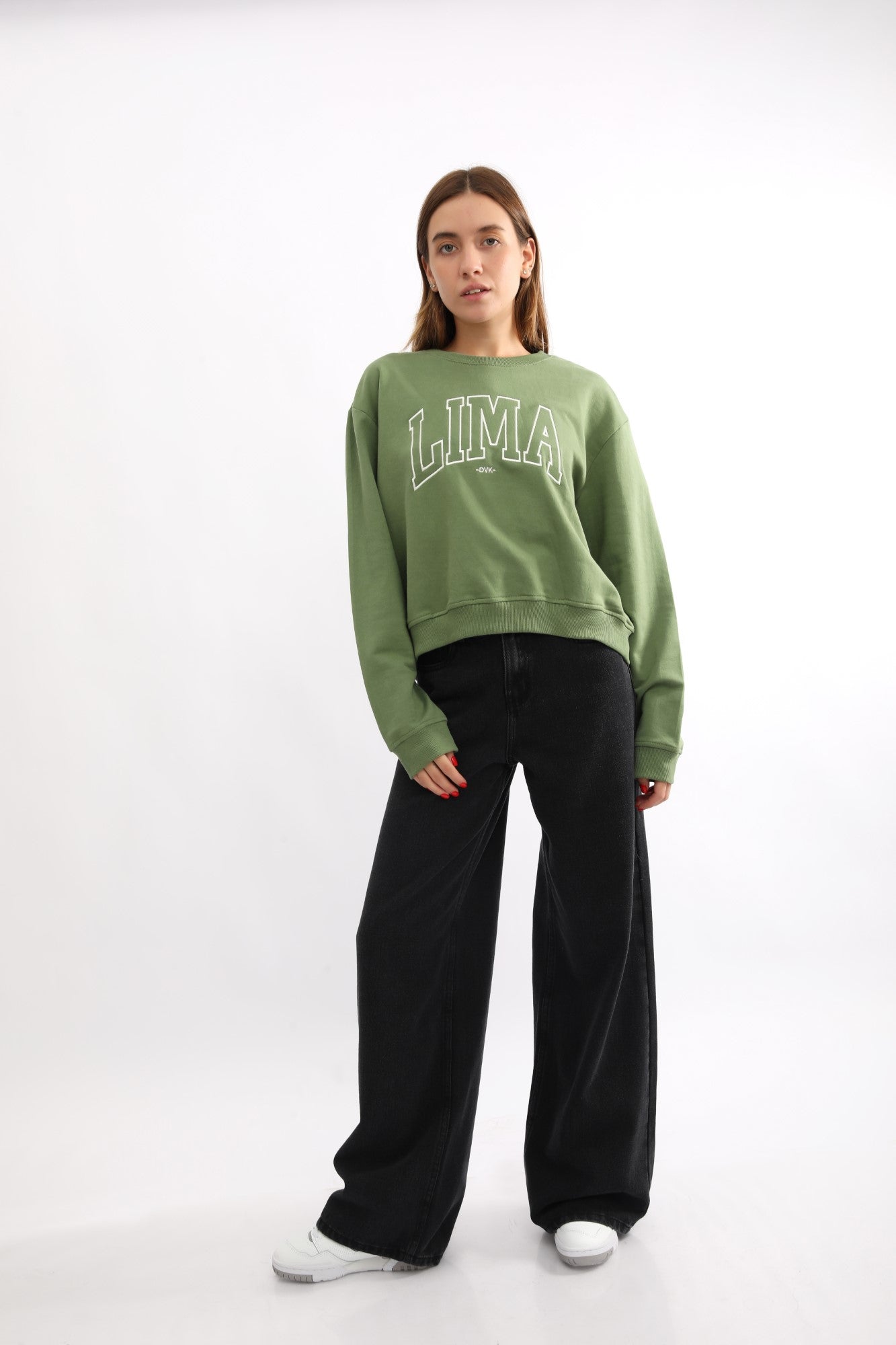Polera para Mujer DVK SIN ZIP LIMA FLEECE VRD