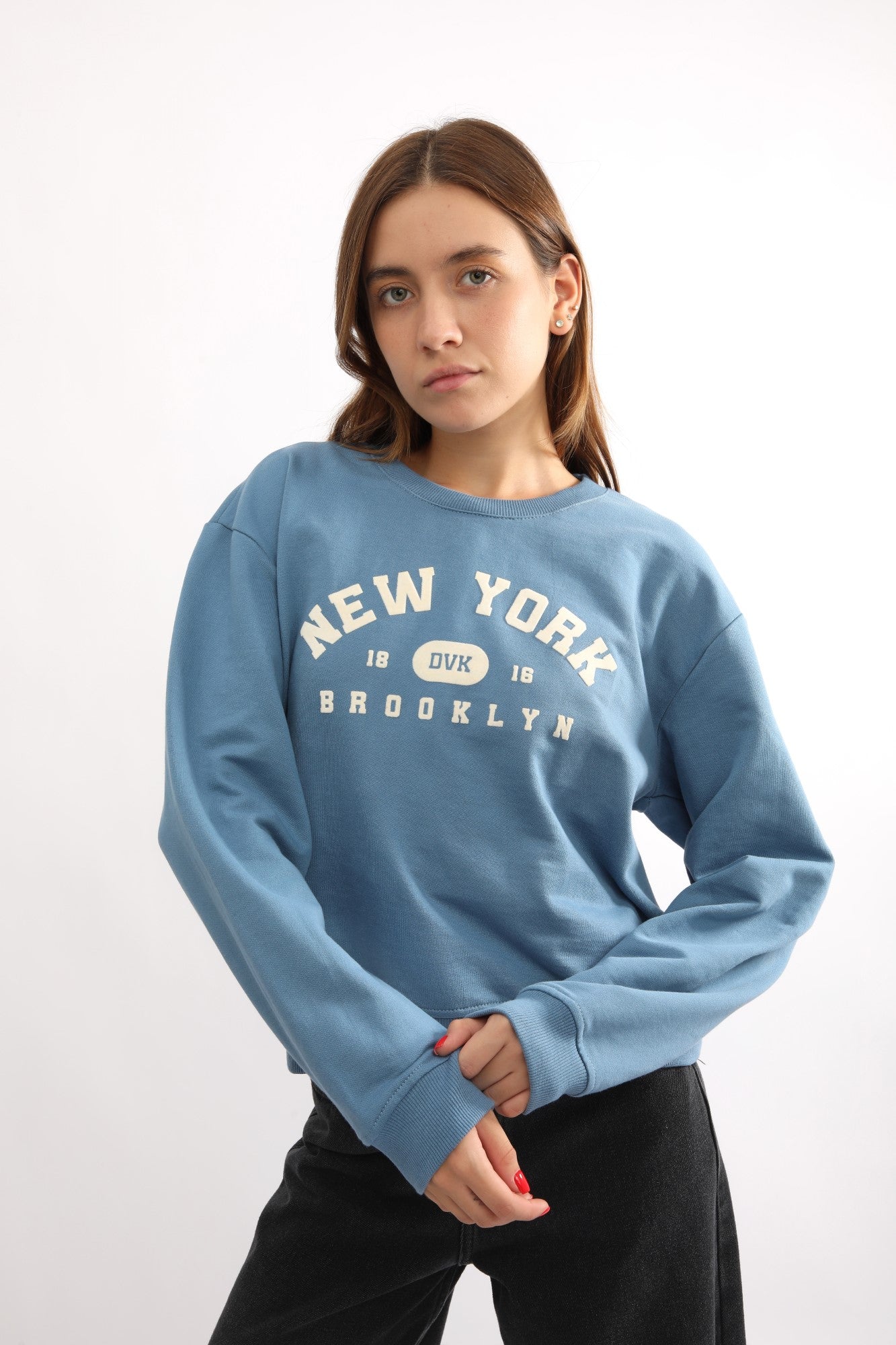 Polera para Mujer DVK SIN ZIP NEW YORK FLEECE ACE