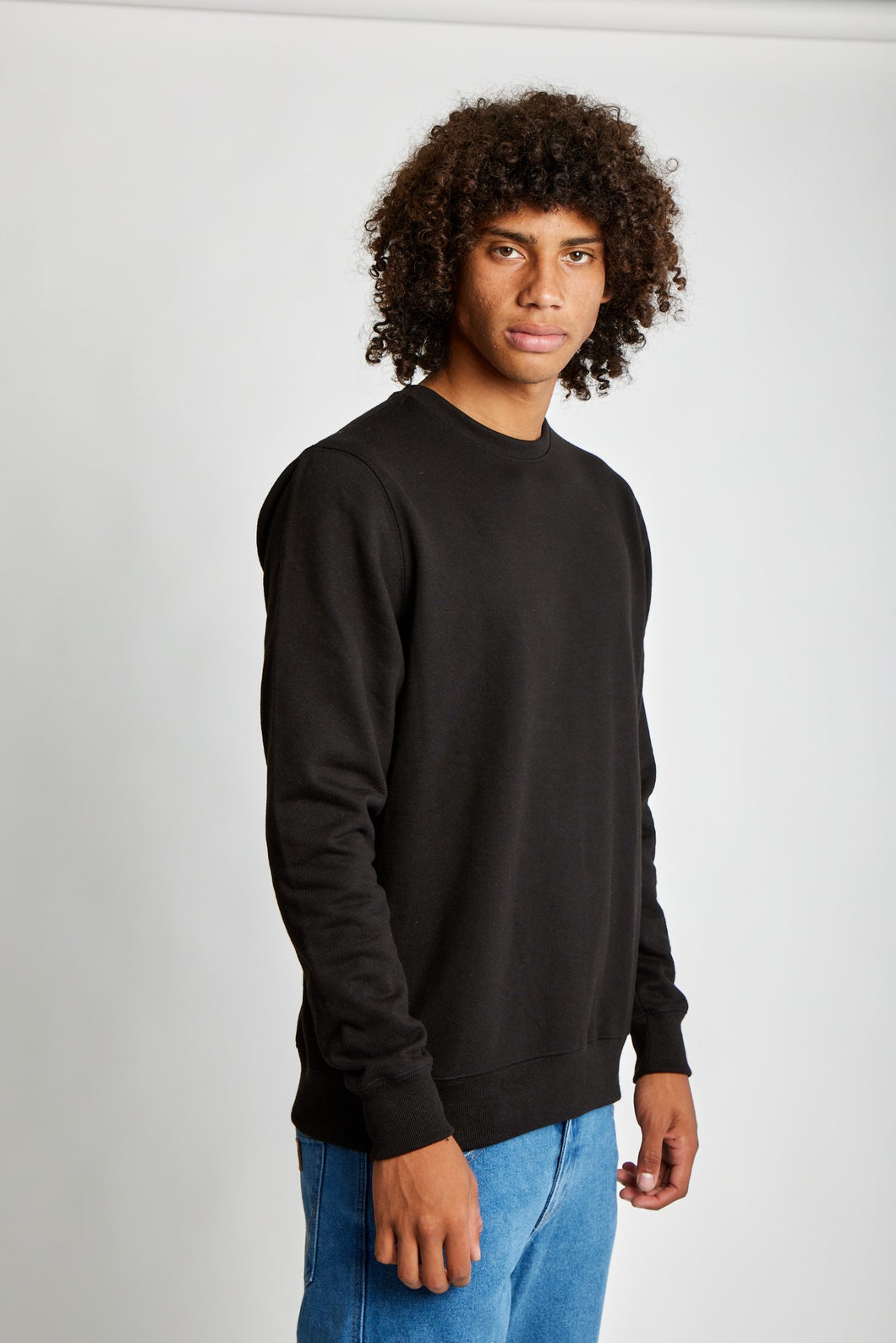 Polera para Hombre DUNKELVOLK CREW NECK SIMPLE FLEECE BLK