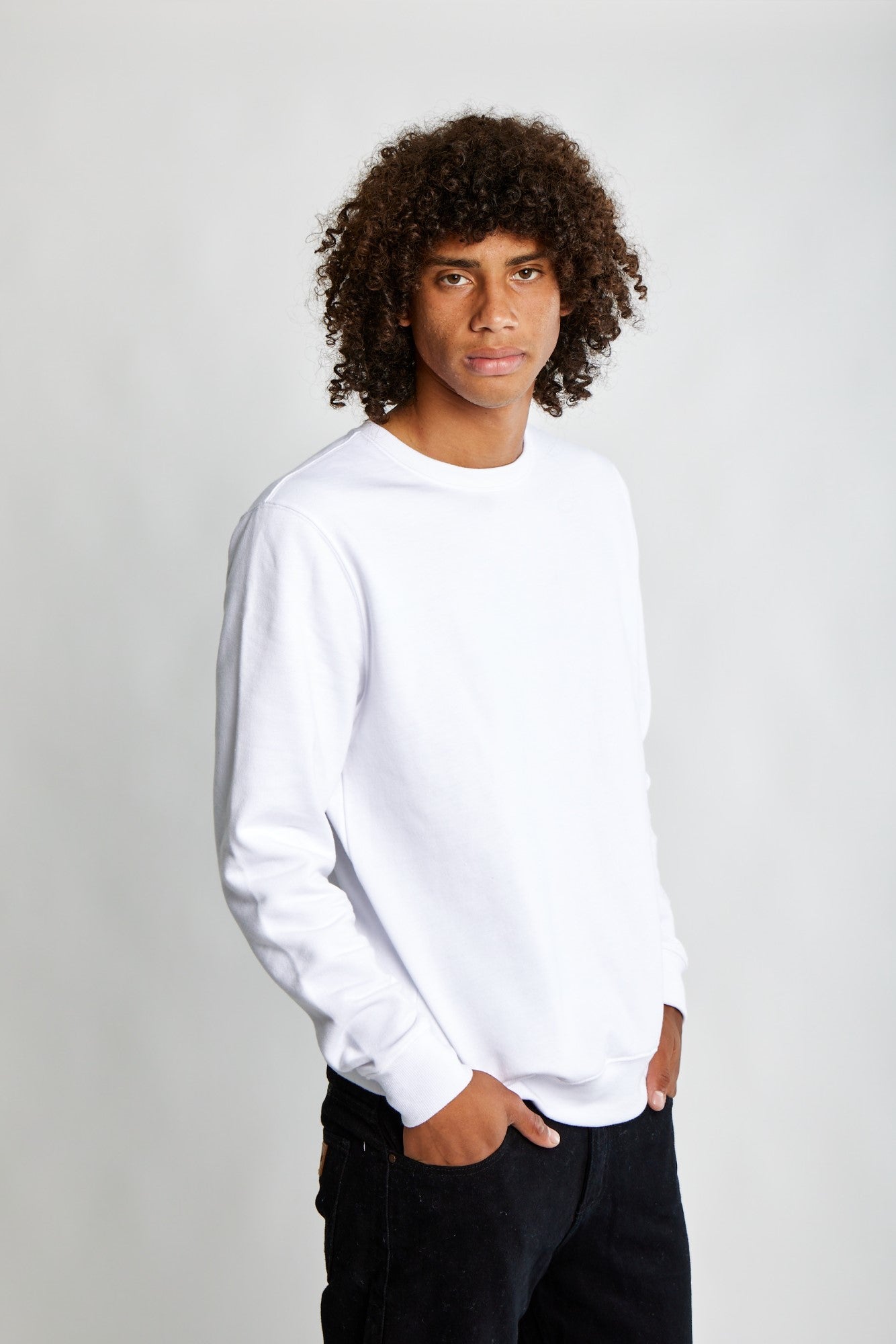 Polera para Hombre DUNKELVOLK CREW NECK SIMPLE FLEECE WHT