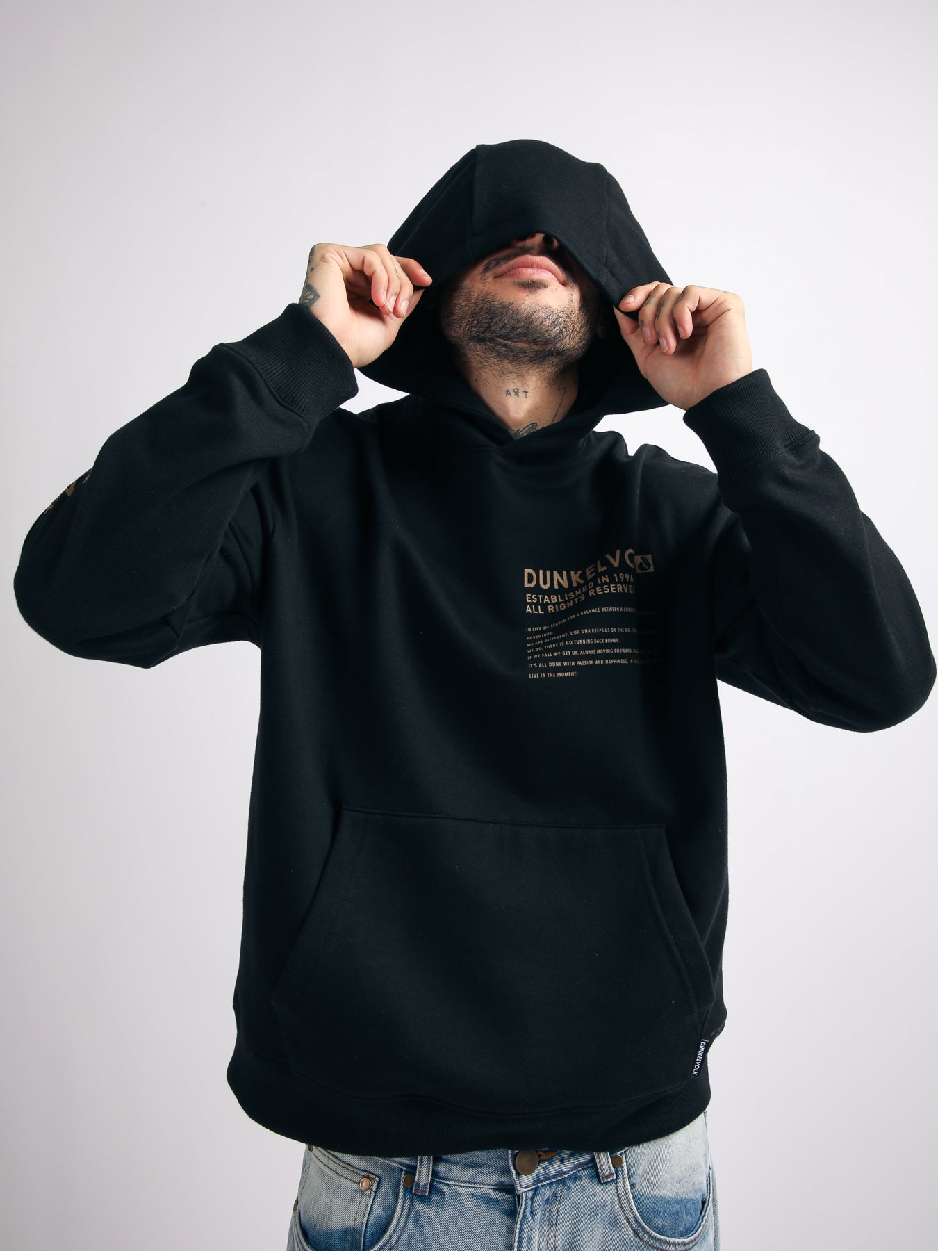 Polera para Hombre Dunkelvolk HOODIE DNA PRINT BLK