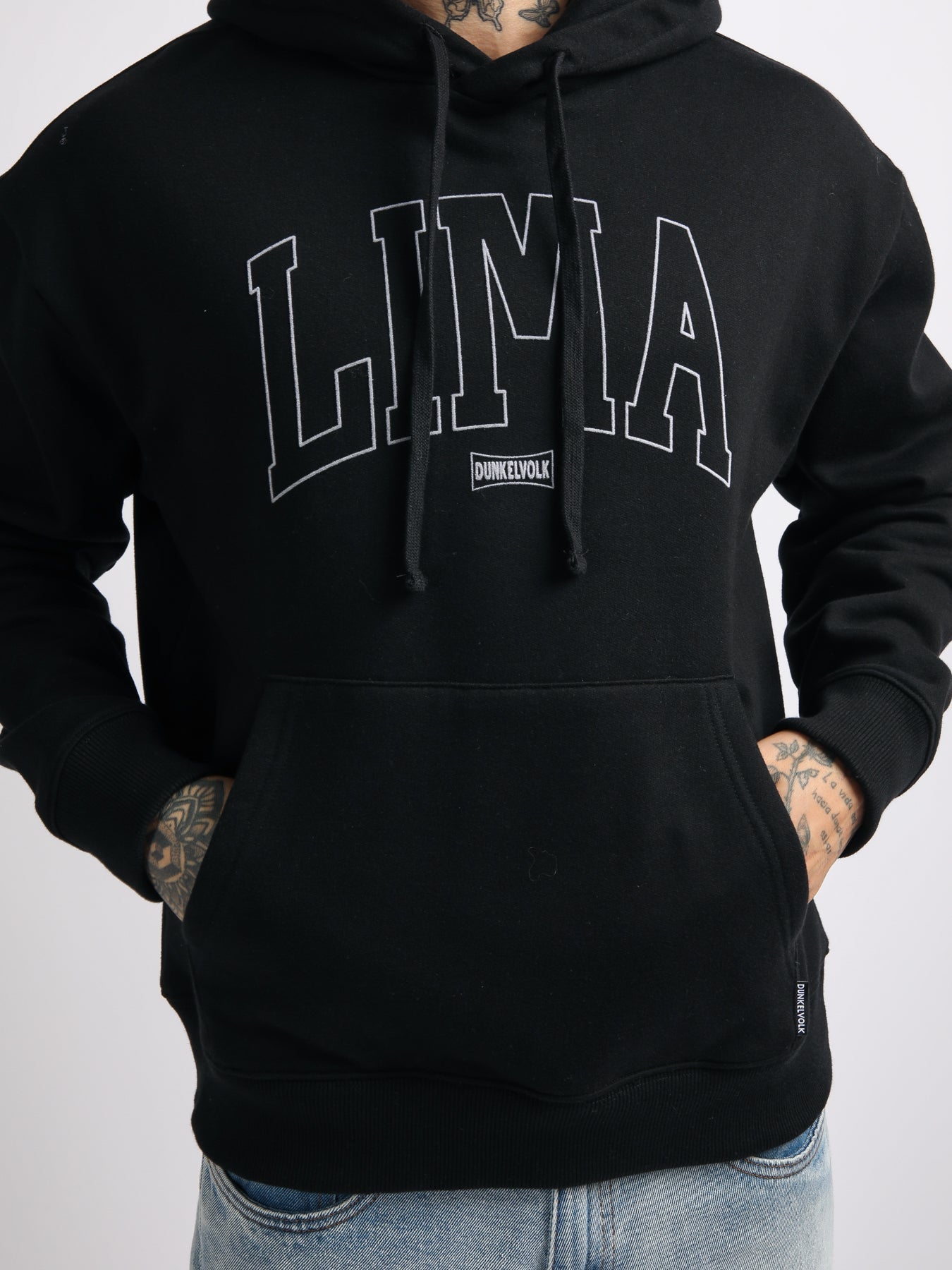 Polera para Hombre Dunkelvolk HOODIE LIMA HOODIE BLK