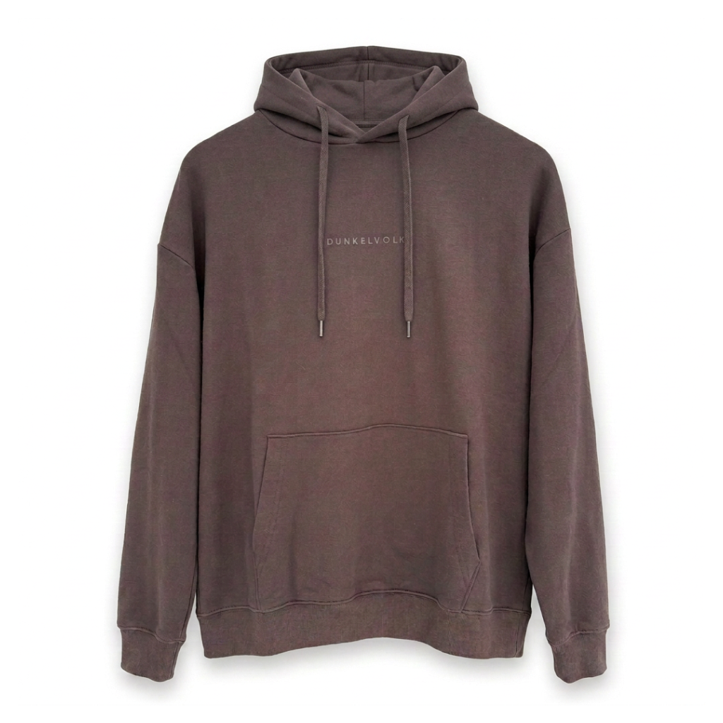 Polera para Hombre DUNKELVOLK Simple Hoodie Fleece Marrón