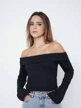 Cargar imagen en el visor de la galería, Top para Mujer DVK OFF SHOULDER OFF SHOULDER TOP NGR
