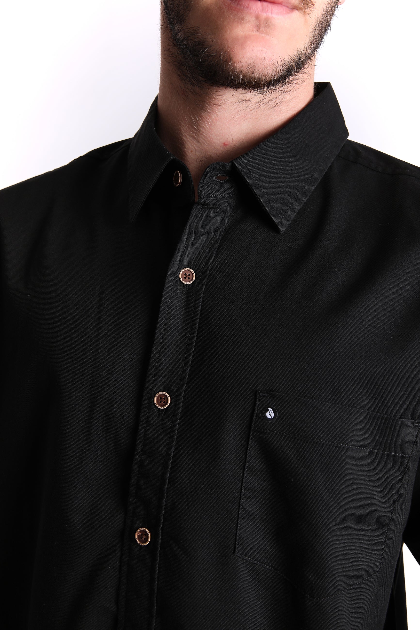 Camisa para Hombre Dunkelvolk SHIRT LS OXFORD BLK