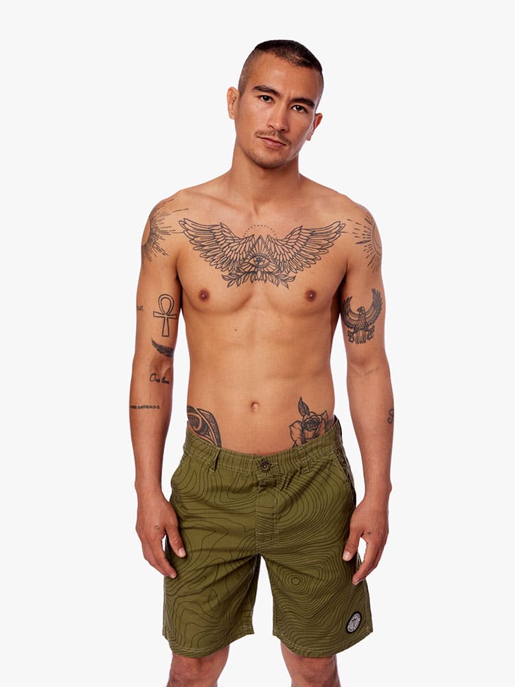 Short para Hombre DUNKELVOLK DRILL FULL PRINT RADAR ARMY