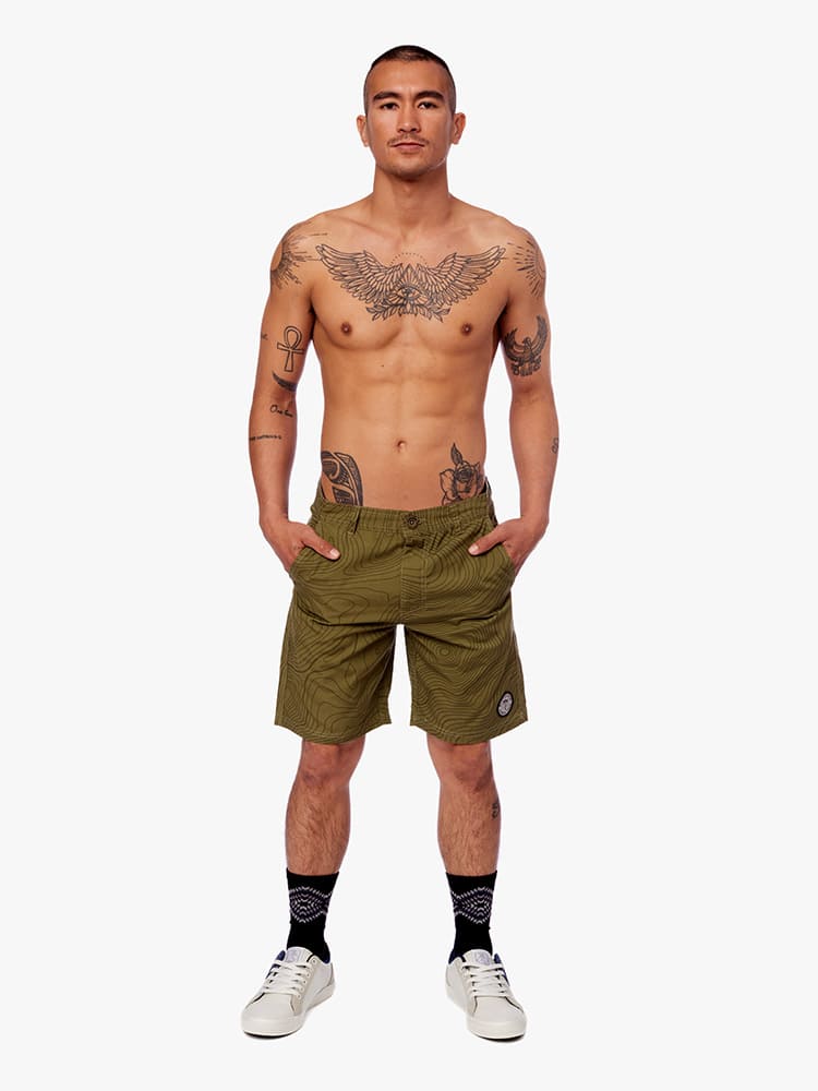 Short para Hombre DUNKELVOLK DRILL FULL PRINT RADAR ARMY