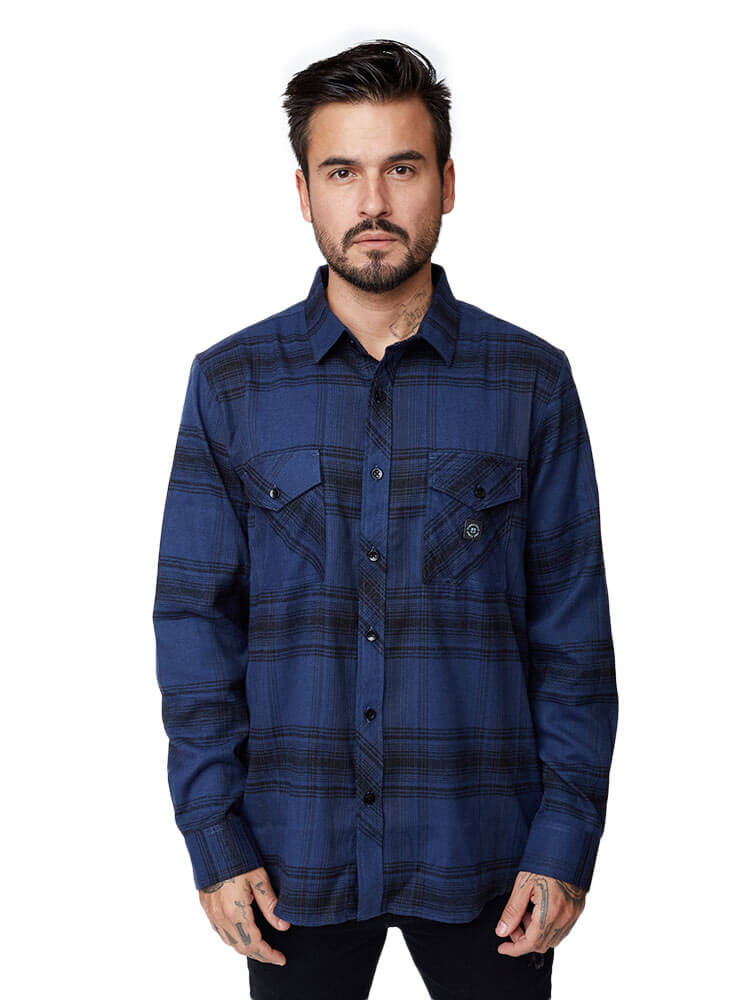Camisa para Hombre DUNKELVOLK FLANNEL TEXAS SHIRT AZL