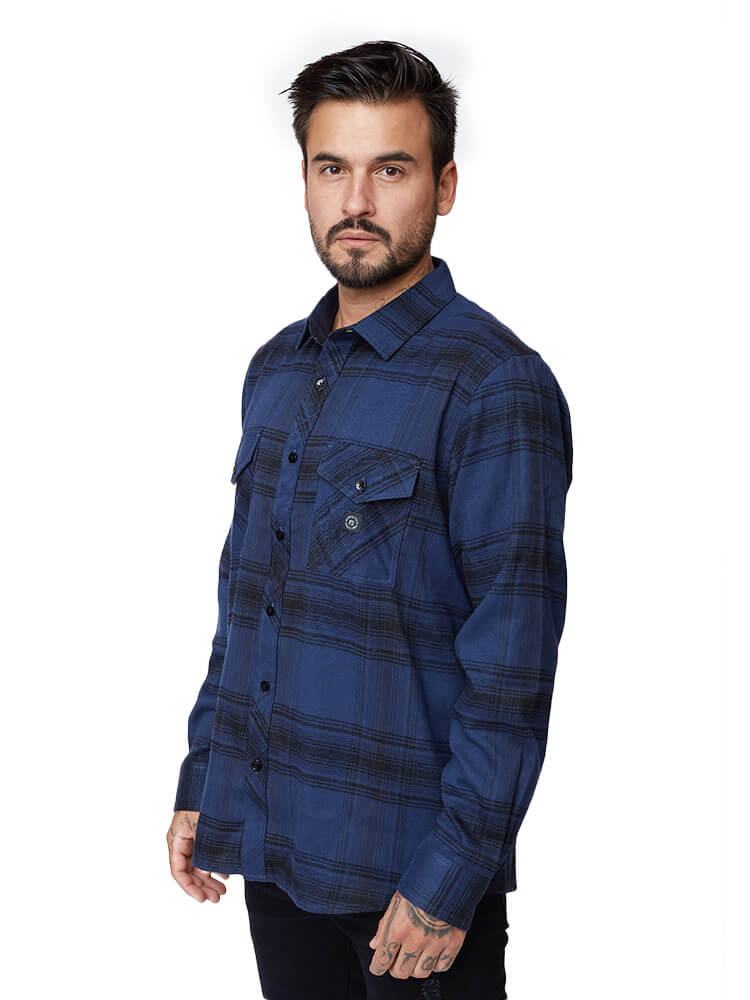 Camisa para Hombre DUNKELVOLK FLANNEL TEXAS SHIRT AZL