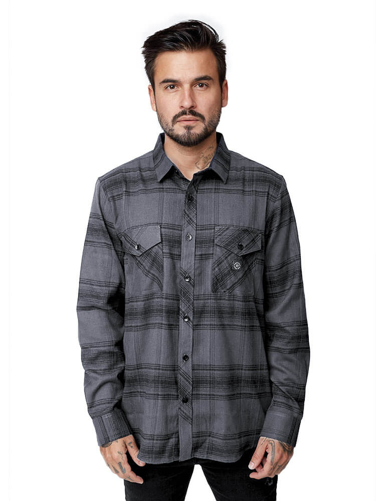 Camisa para Hombre DUNKELVOLK FLANNEL TEXAS SHIRT NGR