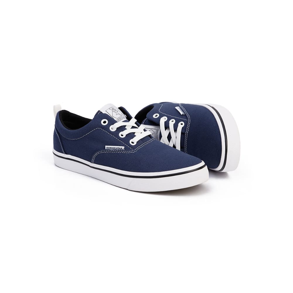 Zapatillas DUNKELVOLK Cosmic azules, vista trasera con logo DUNKELVOLK