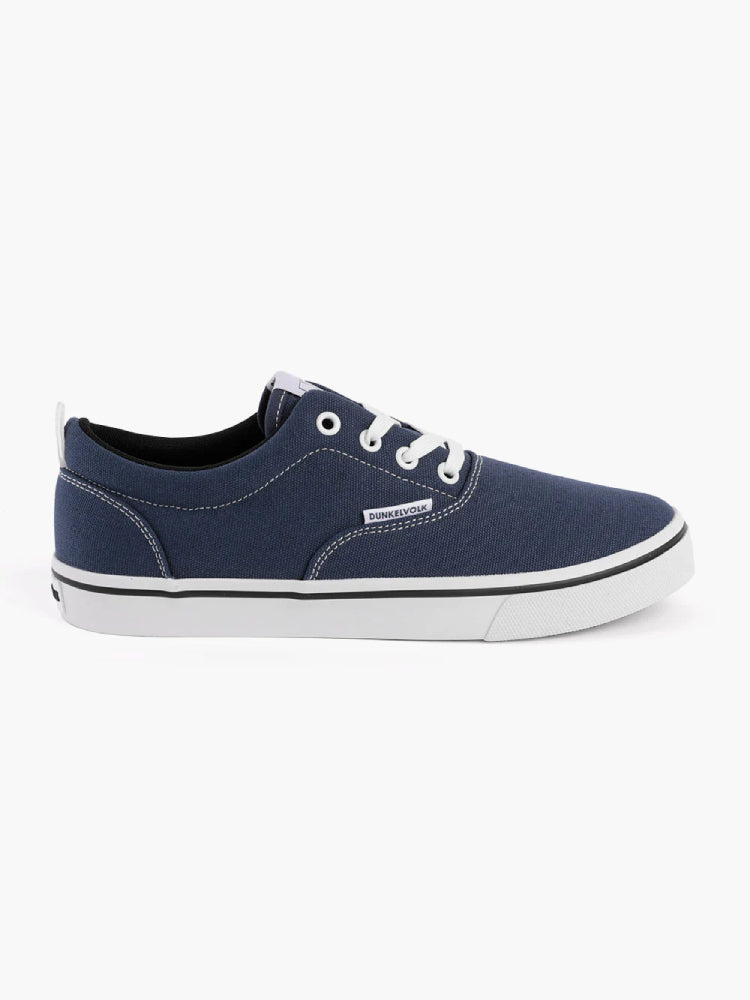 Zapatillas DUNKELVOLK Cosmic azules de canvas, vista lateral