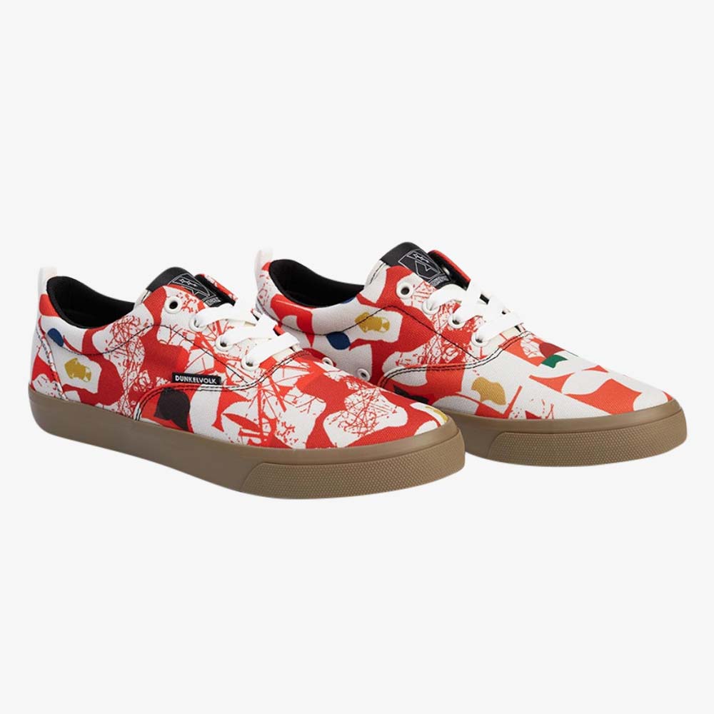 Zapatillas DUNKELVOLK Cosmic plateadas, vista frontal