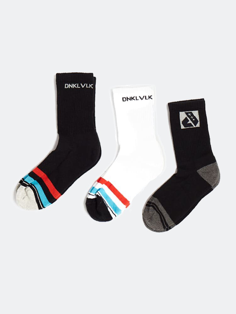 Medias para Hombre Dunkelvolk QUARTER TRIPACK VOLK MULTI