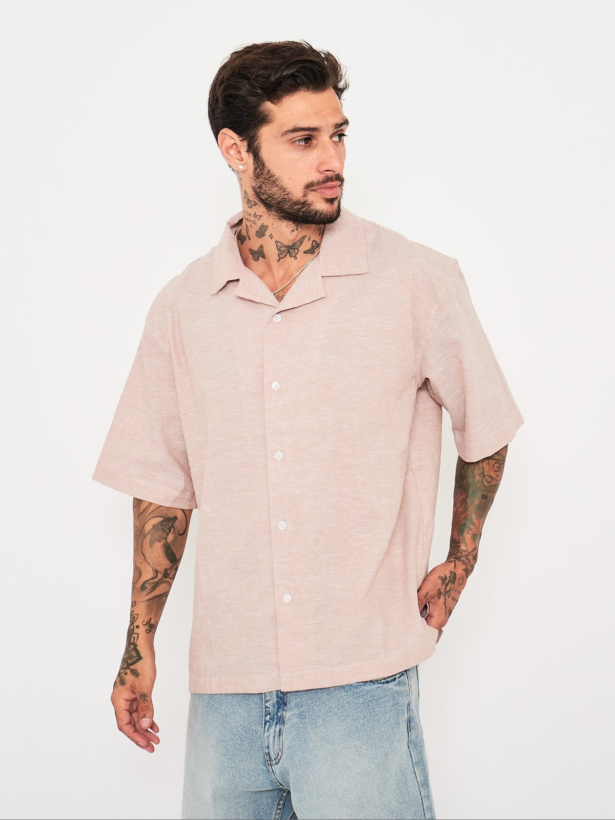 Camisas Manga Corta para Hombre DUNKELVOLK HABANA Beige