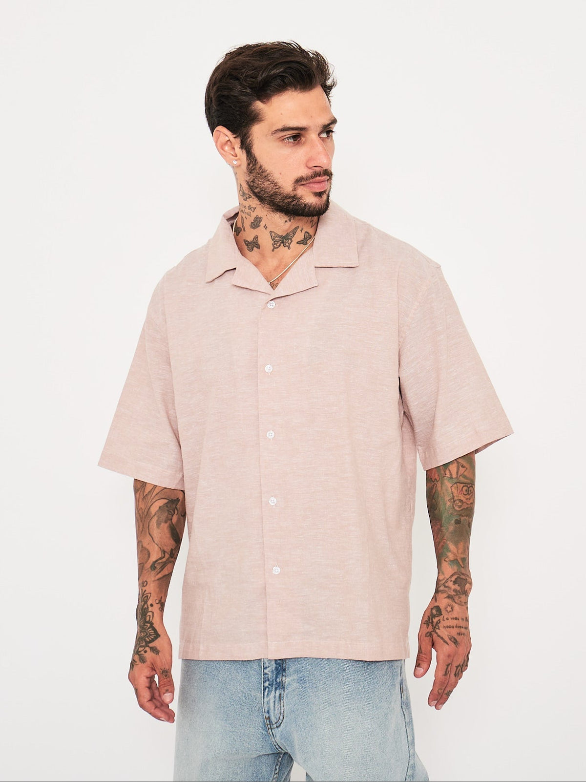 Camisas Manga Corta para Hombre DUNKELVOLK HABANA Beige