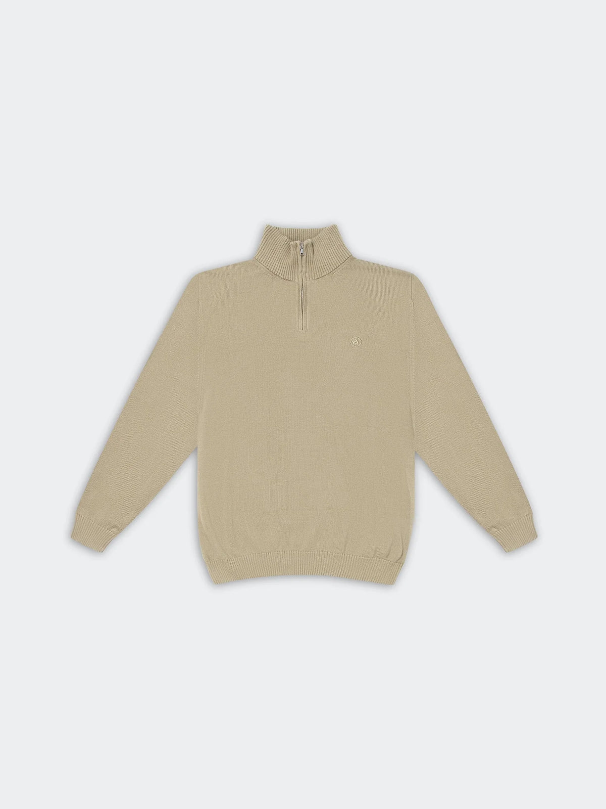 Polera DUNKELVOLK Quarter Zip Beige, Hombre