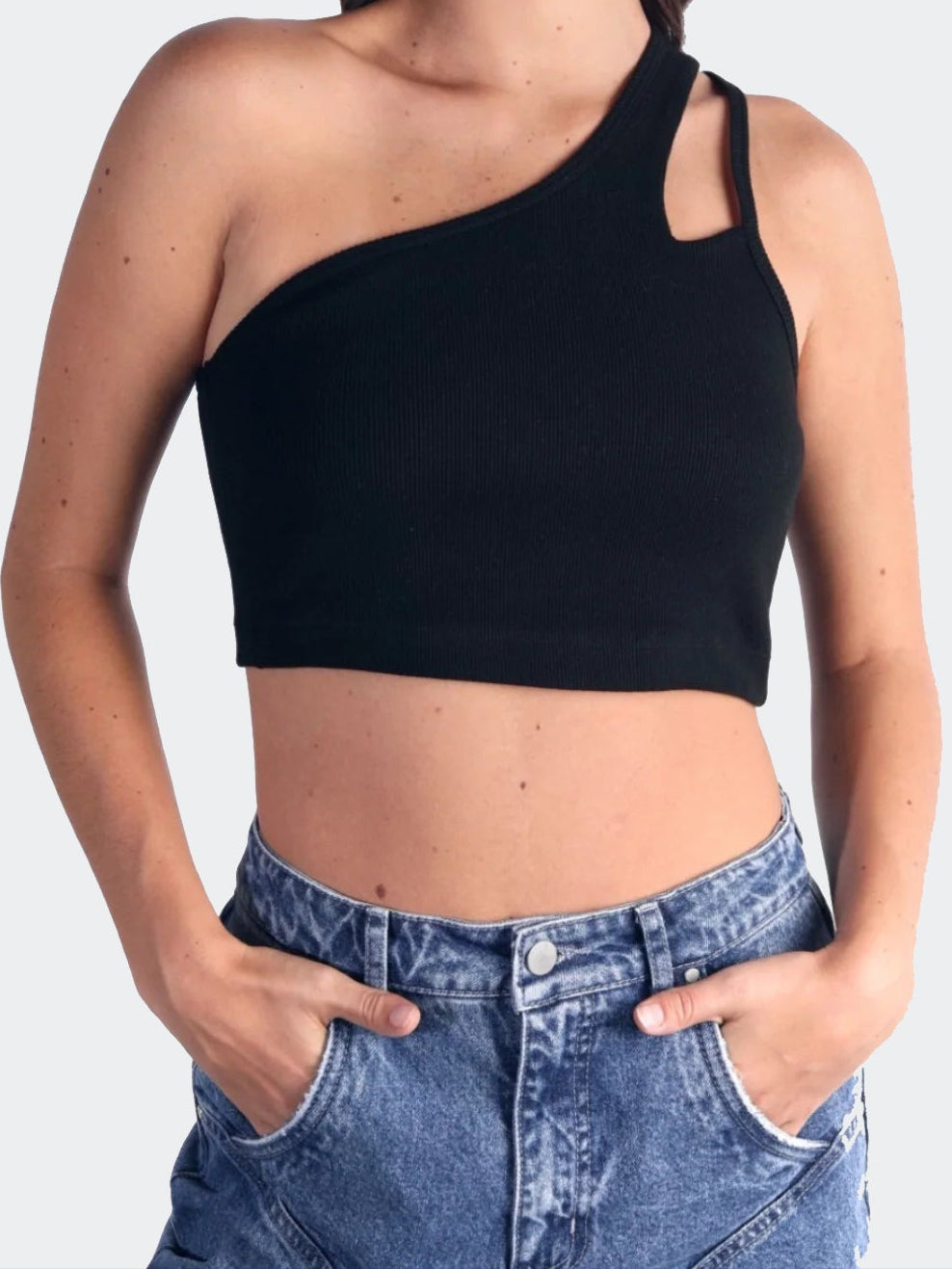 Top para Mujer DVK ASIMÉTRICO ASIMÉTRICO NGR