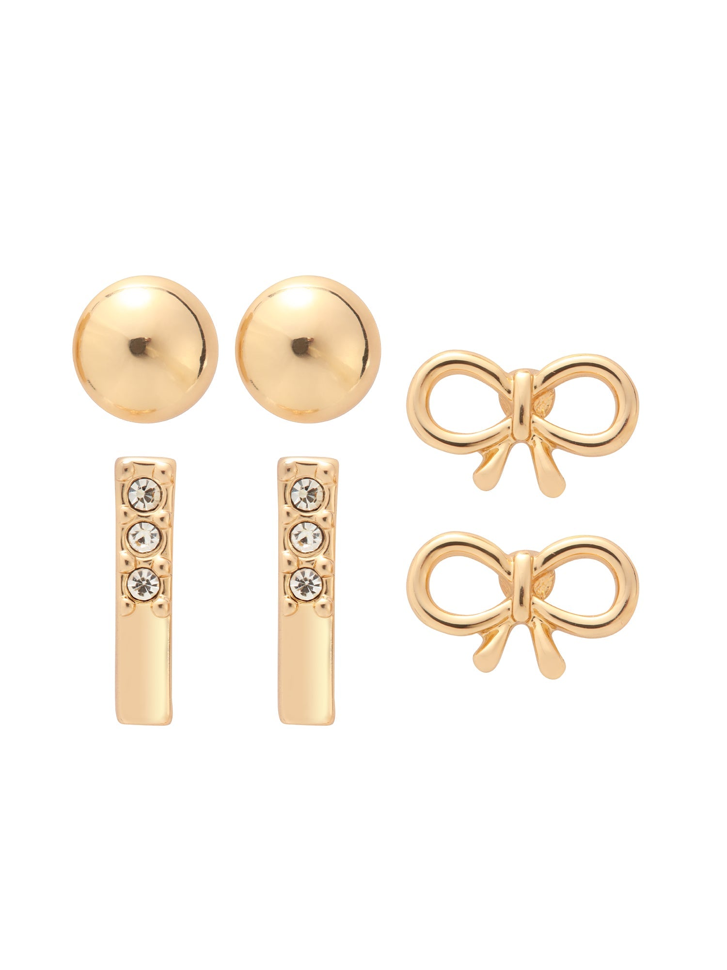Aretes para Mujer DVK SET X3 RIBBON ORO