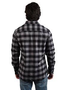 Camisa para Hombre DUNKELVOLK FLANNEL HEAD GRIS