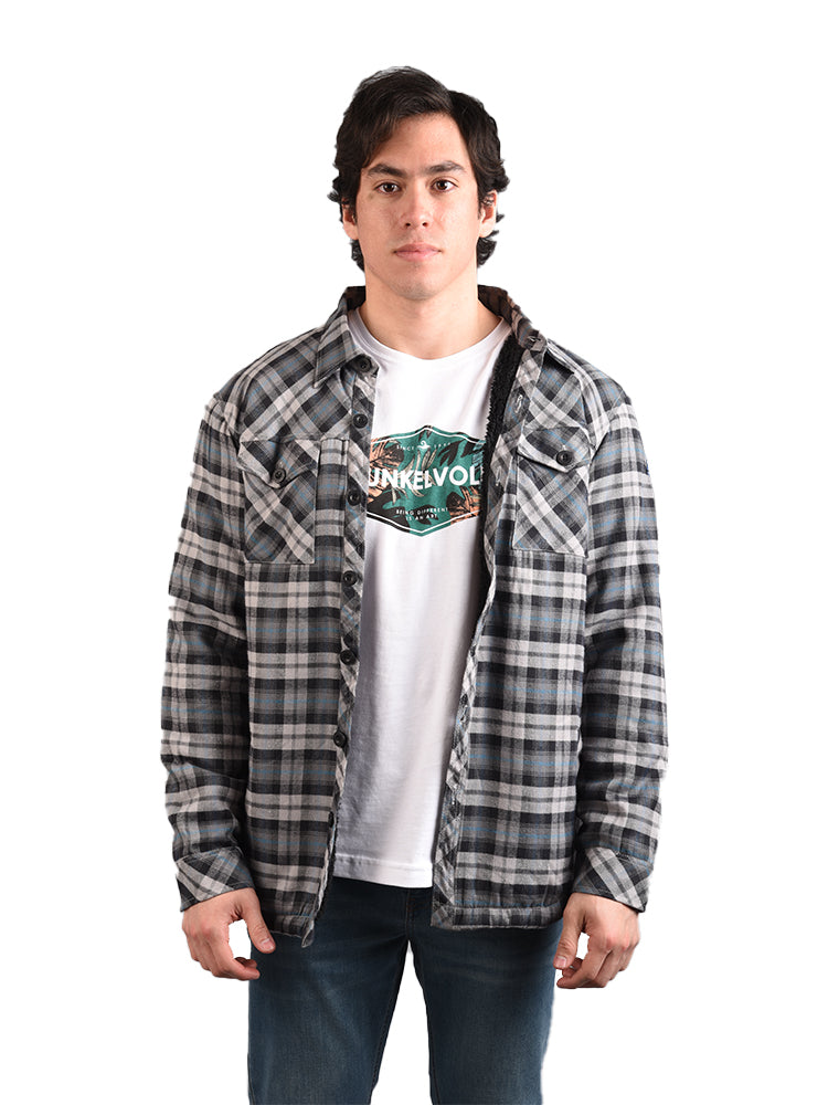 Camisa para Hombre DUNKELVOLK FLANNEL STANFORD GRIS