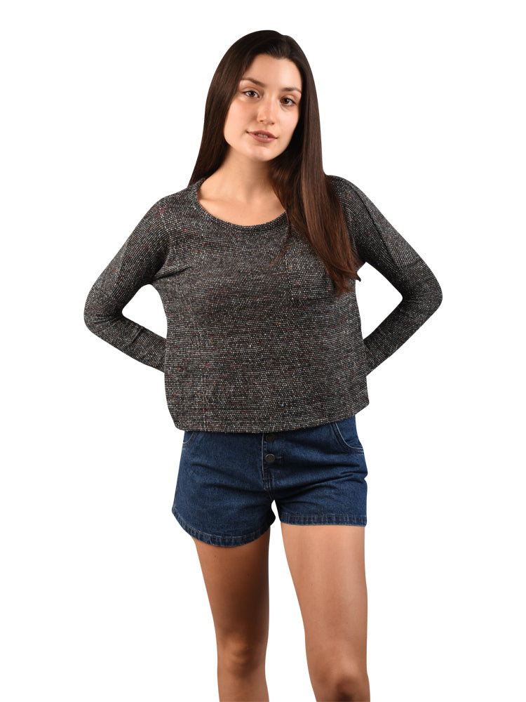 Chompa para Mujer DVK SWEATER RAMO NEGRO