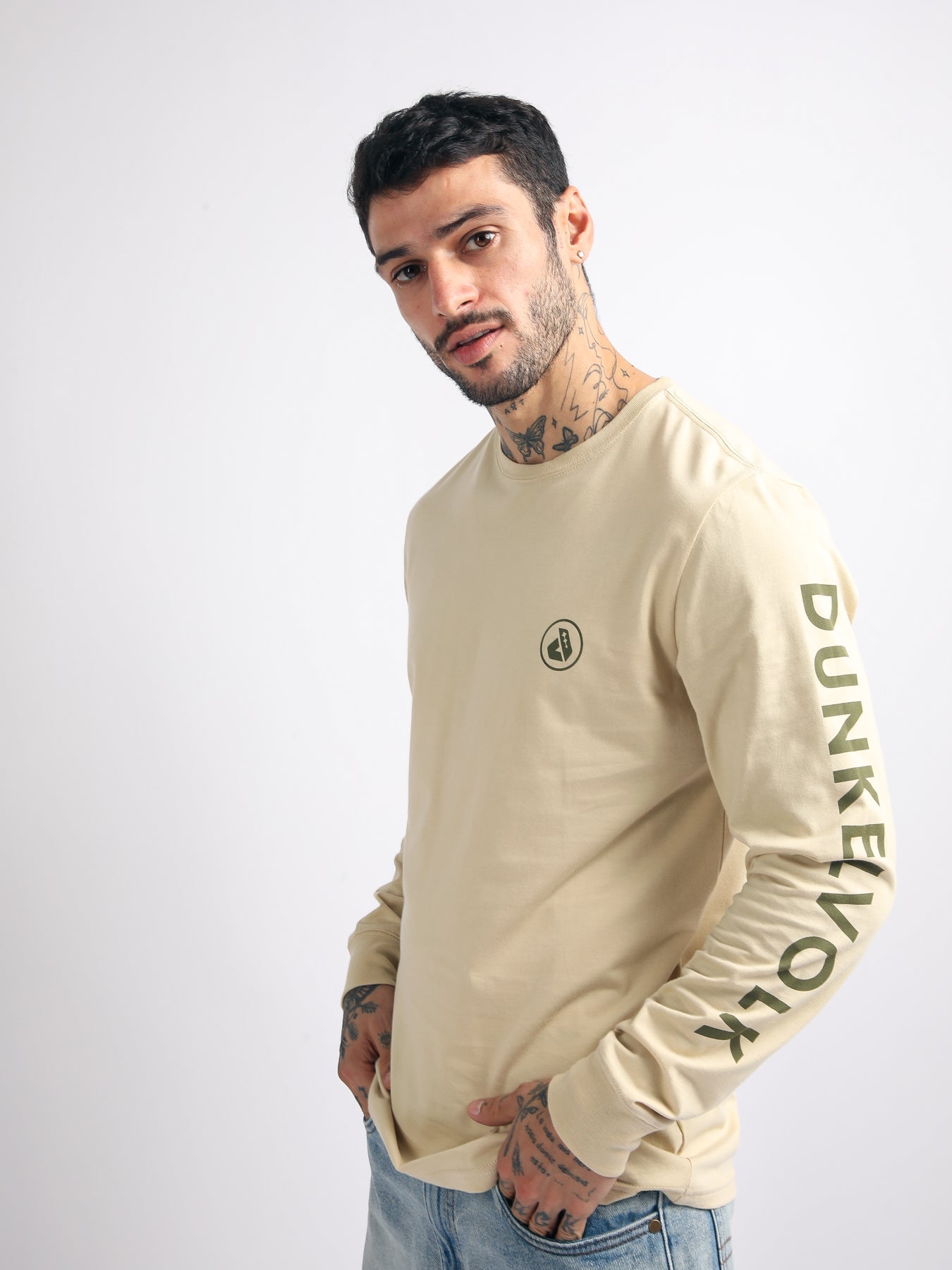 Polo para Hombre Dunkelvolk CLASSIC NEW LOGO ARMS LS BEI