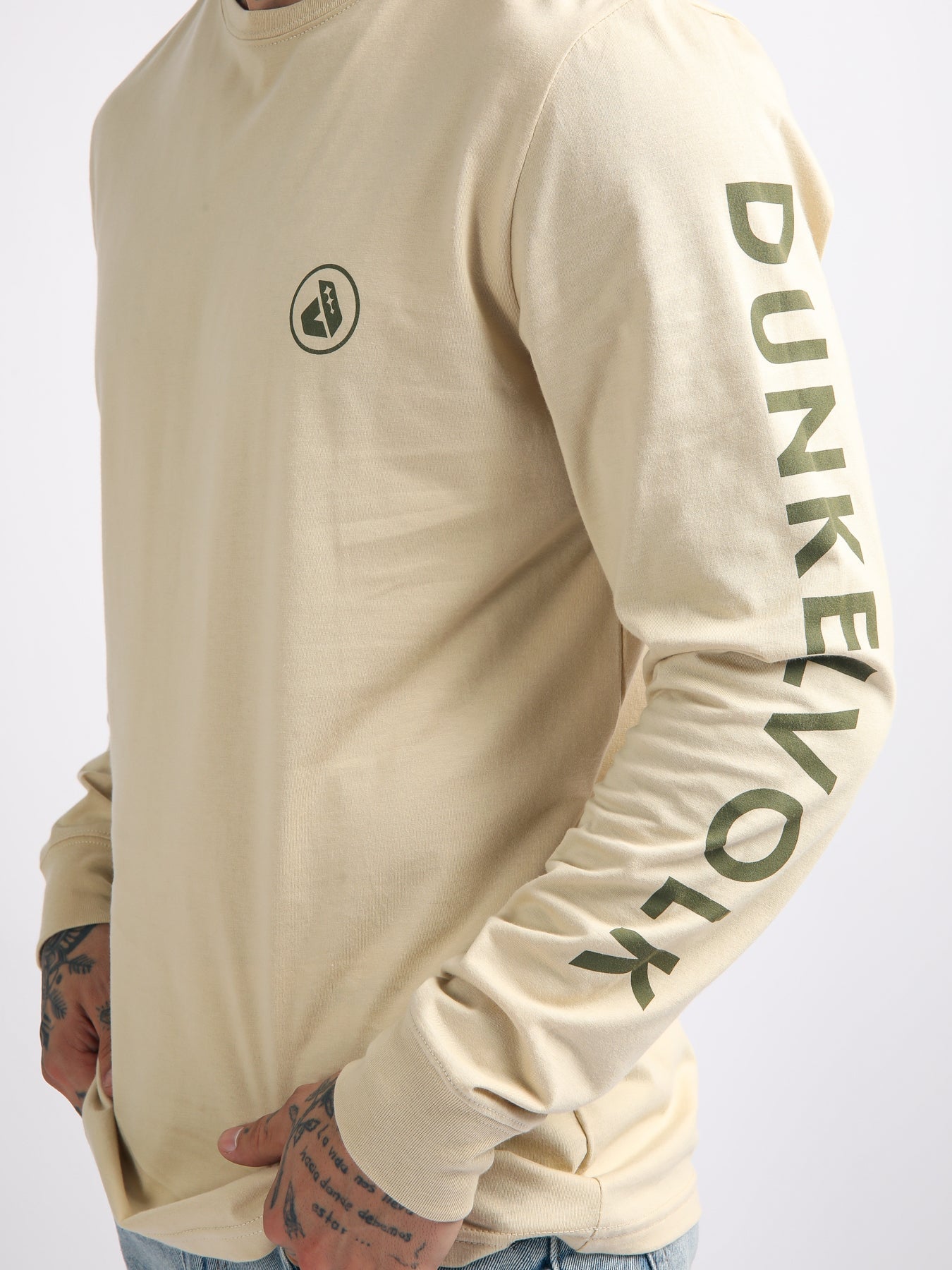Polo para Hombre Dunkelvolk CLASSIC NEW LOGO ARMS LS BEI