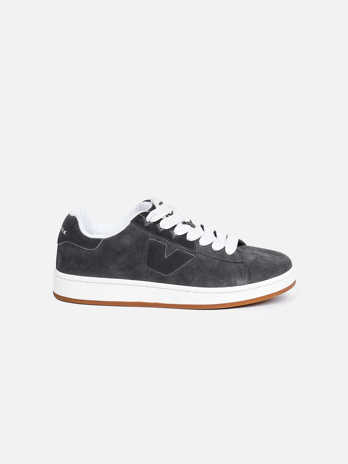Zapatillas DUNKELVOLK Velvet grises, vista lateral