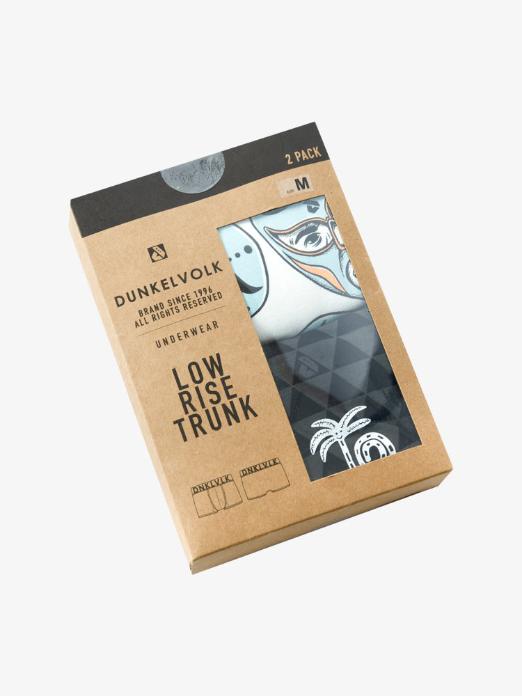 Boxer Dunkelvolk Boxer Brief Gladiator-Oahu Natural/Negro, Hombre