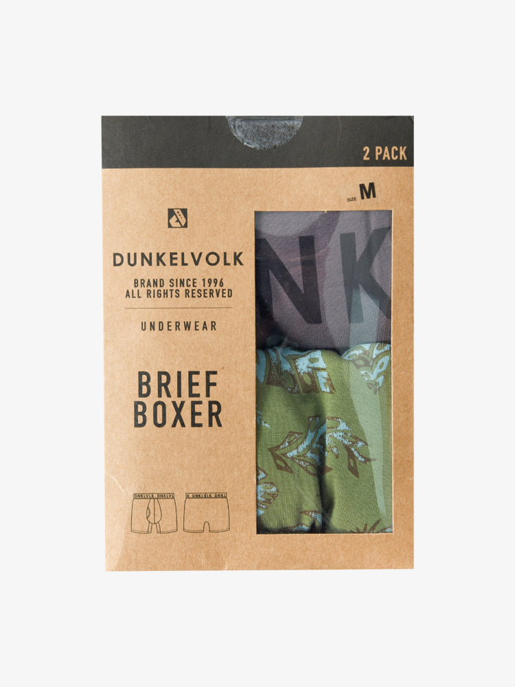 Pack de Boxers Dunkelvolk Boxer Brief Gig-Tottem Gris/Verde, Hombre