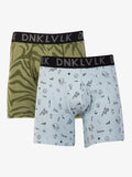 Pack de Boxers Dunkelvolk Low Rise Trunks Booster-Symbol Verde/Celeste, Hombre