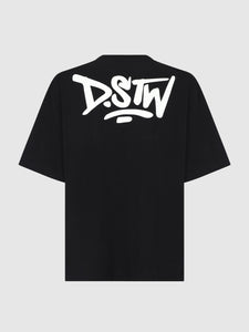 Polo para Hombre Dunkelvolk OVERSIZE LOGO DSTW PUFF LOGO BLK