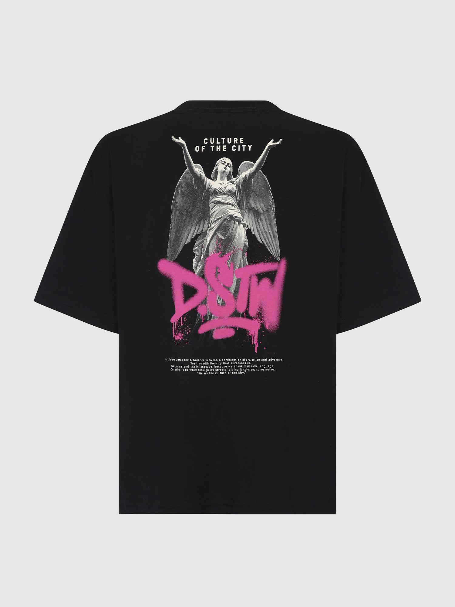 Polo para Hombre Dunkelvolk OVERSIZE GRAPHIC HOLY DSTW BLK